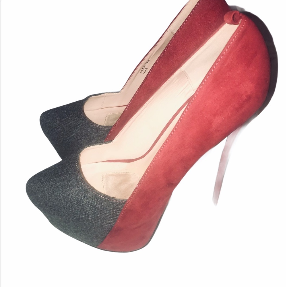 Suede platform pumps - Picture 6 of 7